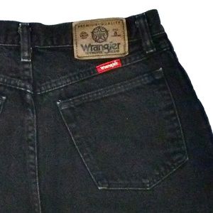 Vintage Wrangler Men's Regular Fit Size W30 X L34 Black Denim Jeans